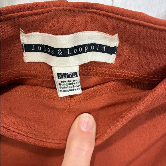 Jules & Leopold Terracotta Wide Leg Women's Trousers - Picture 5 of 7